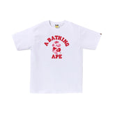 BAPE ABC Camo College Tee 'White/ Pink' (2025)