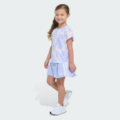 Kids' Two-Piece Printed Sleeveless Box Tee and French Terry Skort Set