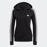 Women's Essentials French Terry 3-Stripes Full-Zip Hoodie