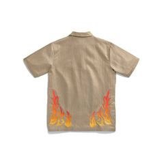X Travis Scott Cactus Jack Button Down Khaki Shirt