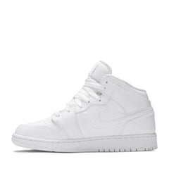 Air Jordan1 Mid Gs Triple White (New) (New)
