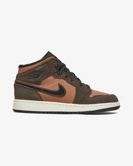 Air Jordan1 Mid Se Gs Dark Chocolate