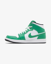 Air Jordan1 Mid White Lucky Green
