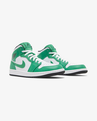 Air Jordan1 Mid White Lucky Green
