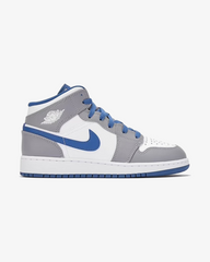 Air Jordan1 Mid Gs True Blue Cement