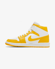 Air Jordan1 Mid Wmns White University Gold