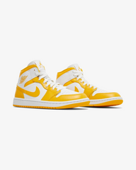 Air Jordan1 Mid Wmns White University Gold