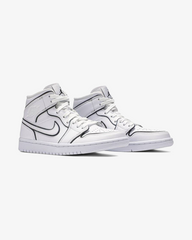 Air Jordan1 Mid Se Wmns Iridescent Reflective White
