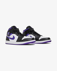 Air Jordan1 Mid White Black Purple