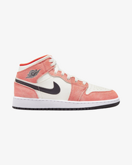 Air Jordan1 Mid Se Gs Orange Suede