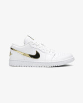 Air Jordan1 Low Wmns White Metallic Gold (New)
