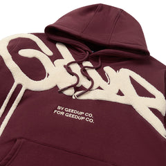 Geedup Handstyle Hoodie 'Maroon/ Cream' (2024)