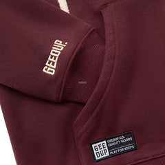 Geedup Handstyle Hoodie 'Maroon/ Cream' (2024)
