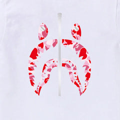 BAPE ABC Camo Shark Tee 'White/ Pink'