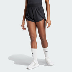Women's Pacer All Gym Seasonal Rib High Rise Tonal 3 Stripes Shorts