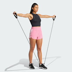 Women's Pacer Training 3 Stripes Woven High Rise Shorts