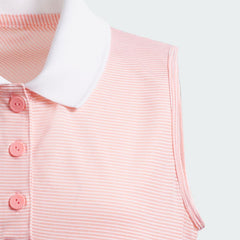 Kids' Ottoman Striped Sleeveless Polo Shirt