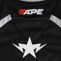 BAPE Line Camo Jacquard Relaxed Fit Football Jersey 'Black' (2025)