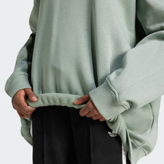 Women's Fleece Long Oversized Crew Sweatshirt
