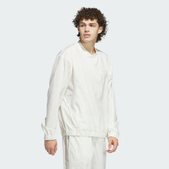 Men's Woven Pullover Crew Sweatshirt
