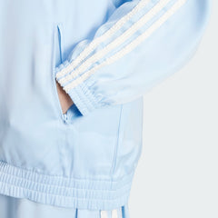 Women's Originals Satin Ruffle 3-Stripes Firebird Track Jacket