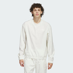 Men's Woven Pullover Crew Sweatshirt