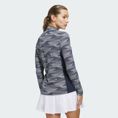 Women's Ultimate365 Printed Quarter-Zip Mock Polo Shirt
