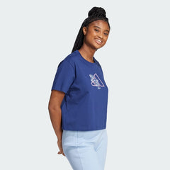 Women's Tech Illustrate Graphic Loose Fit Crop Tee