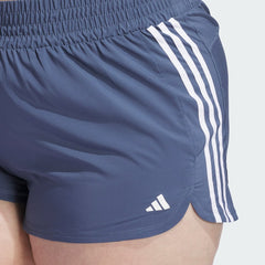Women's Pacer Training 3-Stripes Woven High-Rise Shorts (Plus Size)