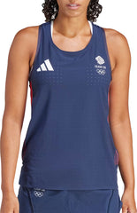Adizero Team GB Womens Running Vest Tank Top - Blue