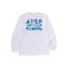 BAPE ABC Camo College ATS LS Tee 'White/ Blue' (2026)