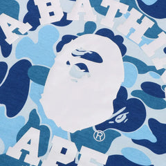 BAPE ABC Camo College LS Tee 'Blue'