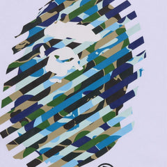 BAPE ABC Camo Illusion Ape Head Relaxed Fit Tee 'White'