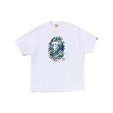 BAPE ABC Camo Illusion Ape Head Relaxed Fit Tee 'White'