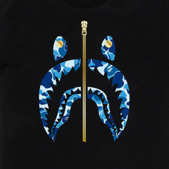 BAPE ABC Camo Shark Tee 'Black/ Blue'