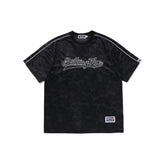 BAPE Camo Stripe Baseball Logo Relaxed Fit Tee 'Black' (2025)