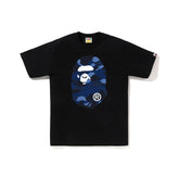 BAPE Color Camo Big Ape Head Tee 'Black/ Navy'