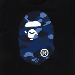 BAPE Color Camo Big Ape Head Tee 'Black/ Navy'