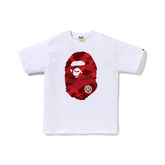 BAPE Color Camo Big Ape Head Tee 'White/ Red'