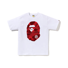 BAPE Color Camo Big Ape Head Tee 'White/ Red'