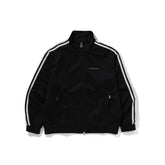 BAPE Line Camo Jacquard Bathing Ape Logo Relaxed Fit Track Jacket 'Black'