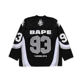 BAPE Line Camo Jacquard Logo Relaxed Fit Ice Hockey Jersey 'Black'