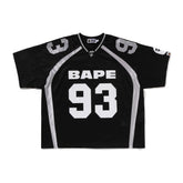 BAPE Line Camo Jacquard Relaxed Fit Football Jersey 'Black' (2025)