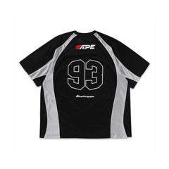 BAPE Solid Camo Jacquard Multilogo Relaxed Fit Football Jersey 'Black' (2025)