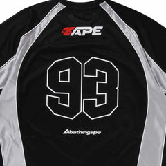 BAPE Solid Camo Jacquard Multilogo Relaxed Fit Football Jersey 'Black' (2025)