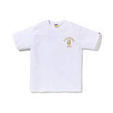 BAPE 1st Camo College Ats Tee 'White/ Yellow'