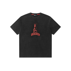 Geedup Dobermann T-shirt 'Washed Black/ Red' (2025)