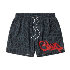 Geedup Handstyle Swim Short 'Black/ Red' (2025)