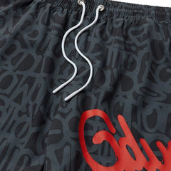 Geedup Handstyle Swim Short 'Black/ Red' (2025)