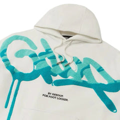 Geedup Handstyle x Foot Locker Hoodie 'White/ Aqua/ Turbo Green'